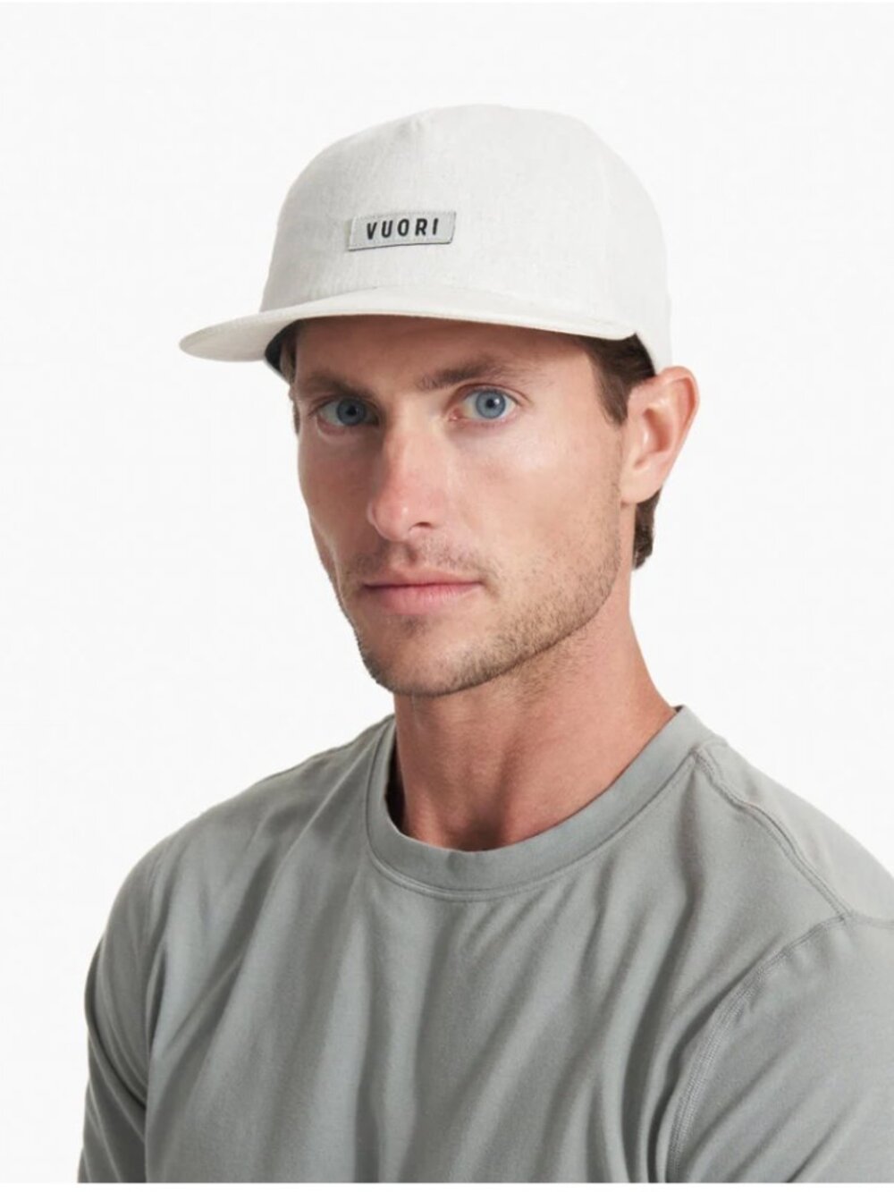 Vuori Signal Hemp Baseball Cap Hat with Logo Patch Off White Unisex One Size